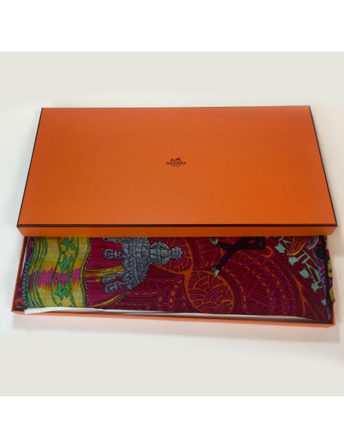 HERMES shawl 'Cavaliers du Caucase' in cashmere and silk