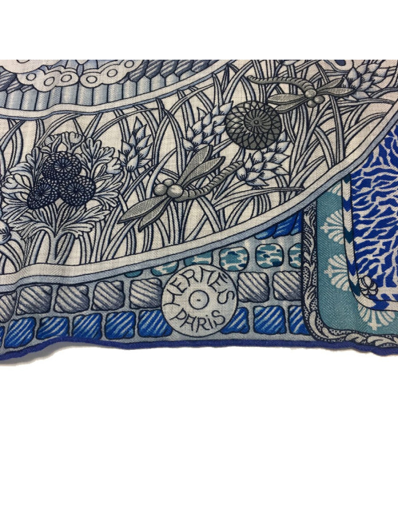 Châle  HERMES 140 x140 cm cachemire et soie