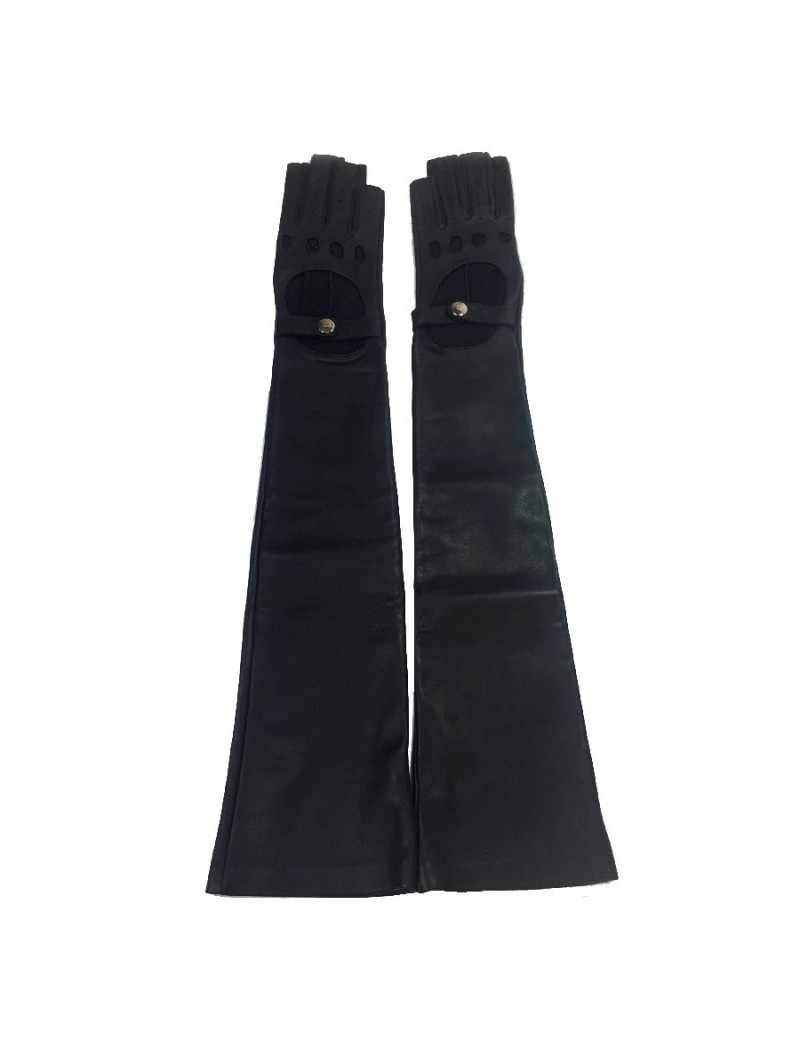 Gants T  CHANEL longs mitainres noirs