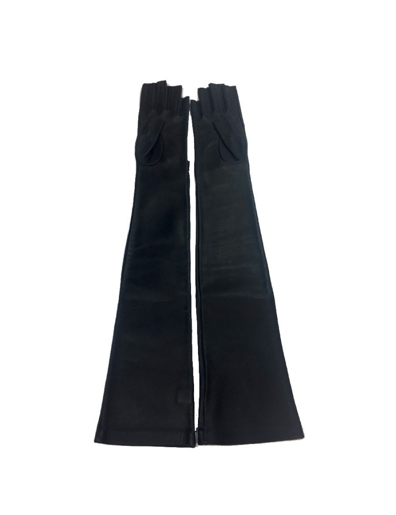 Gants T  CHANEL longs mitainres noirs