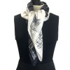 CHANEL scarf in black and white silk