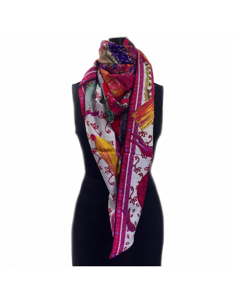 HERMES shawl 'Cavaliers du Caucase' in cashmere and silk