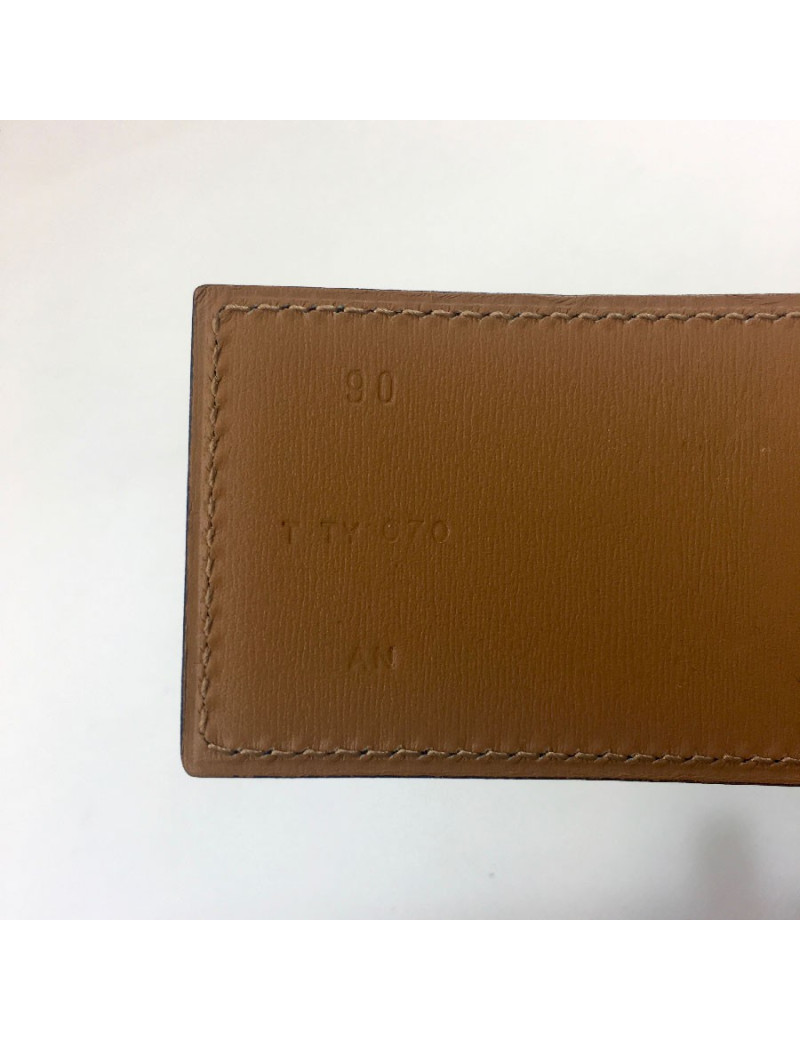 Ceinture HERMES T 90 collier de chien en cuir box noir 