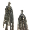 CHANEL lion's head and chains dangle earrings