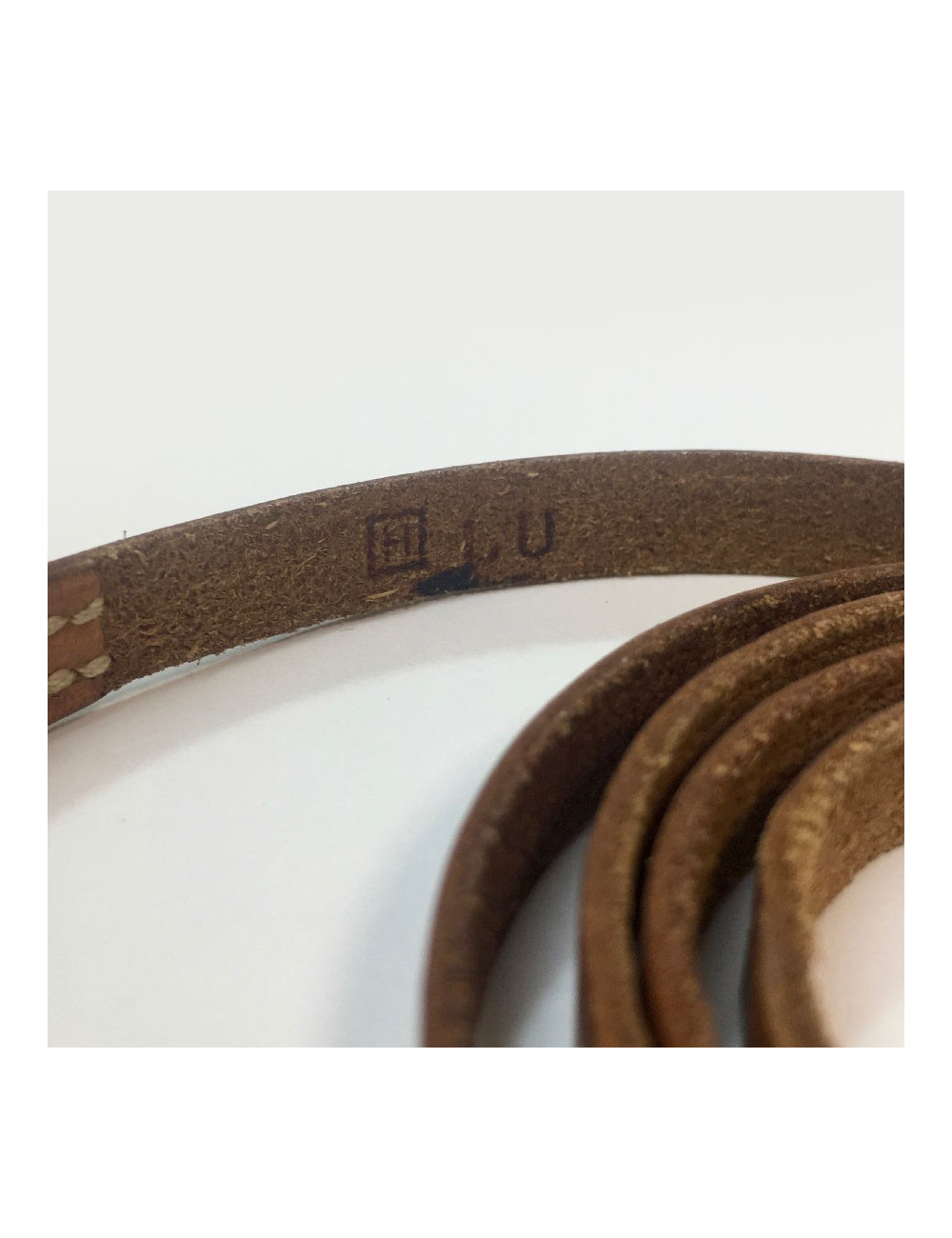 Bracelet HERMES lien en cuir naturel multi-tour