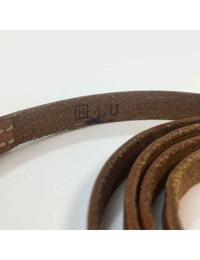 Bracelet HERMES lien en cuir naturel multi-tour