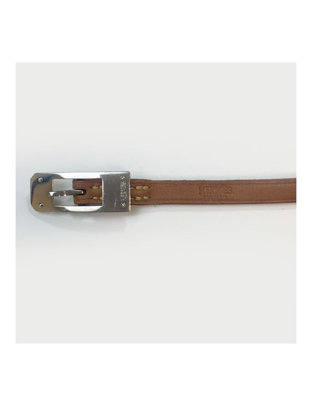 Bracelet HERMES lien en cuir naturel multi-tour