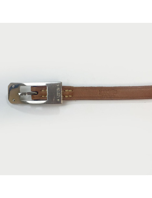 HERMES multi tour bracelet in natural leather