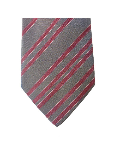 Cravate HERMES soie bleue et rouge