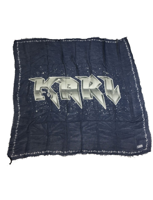 Echarpe KARL LAGERFELD bleu et blanc