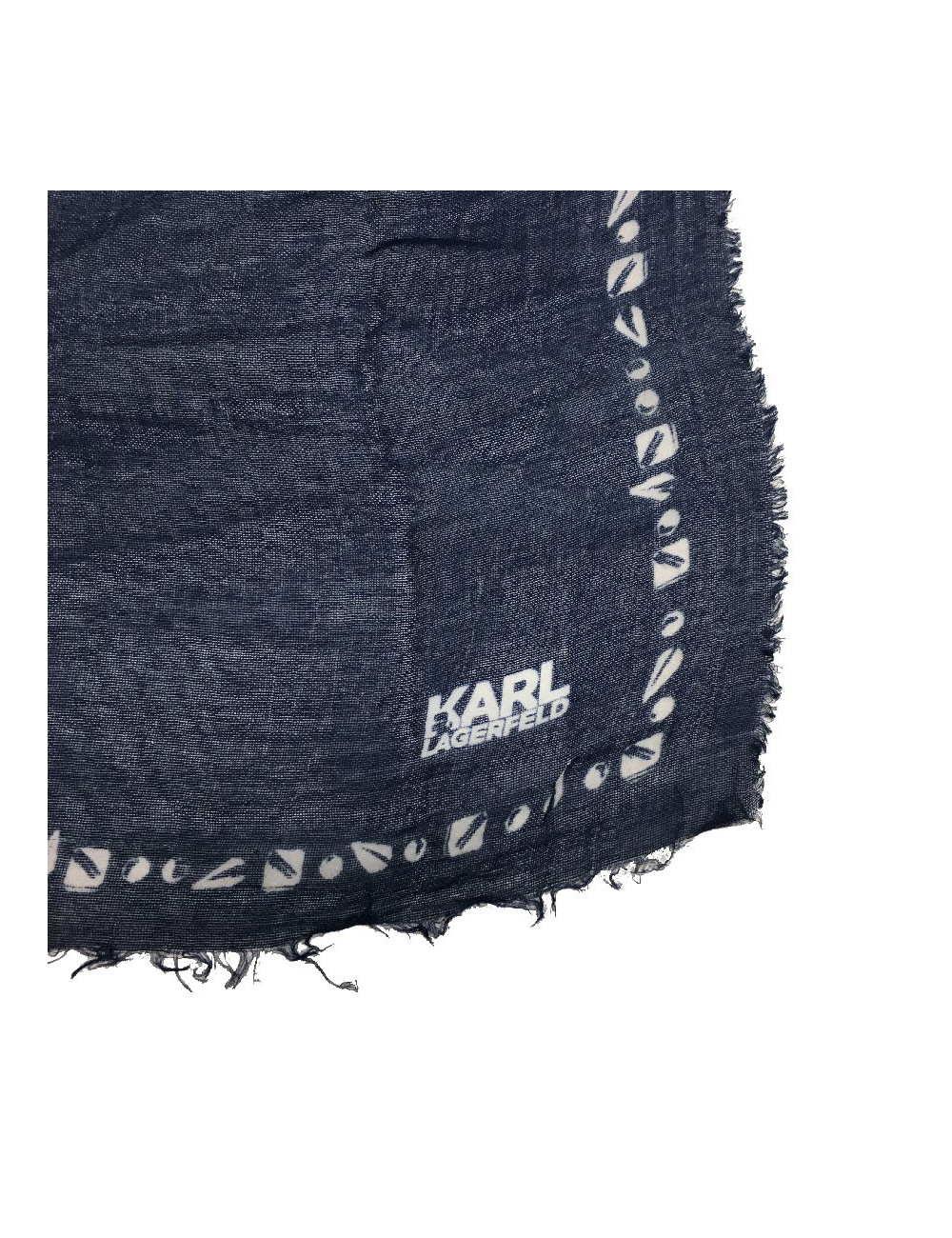 Echarpe KARL LAGERFELD bleu et blanc