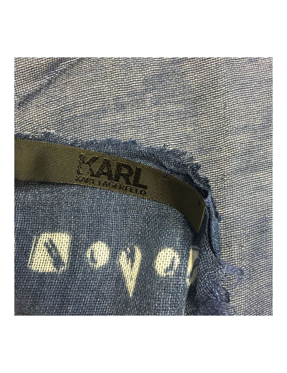 Echarpe KARL LAGERFELD bleu et blanc