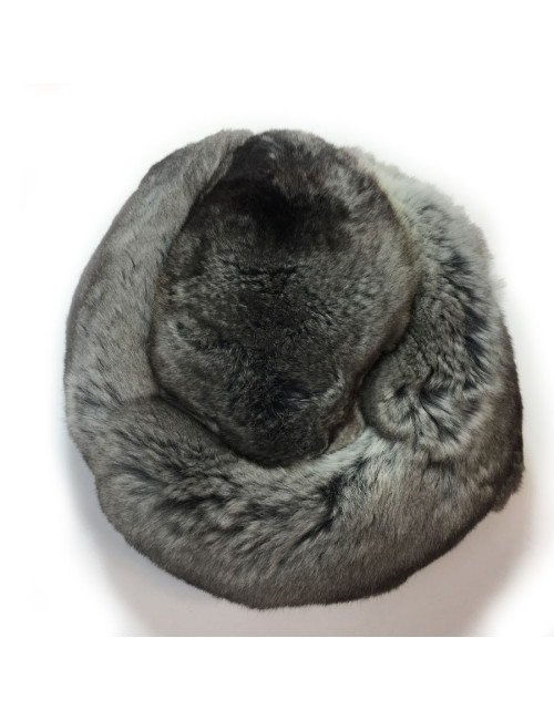 Chapka "Bob" AGNES GERCAUL T 54 en fourrure grise