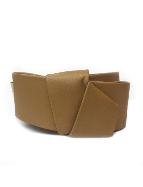 Ceinture T 75  ALEXENDER Mc QUEEN cuir beige moyen