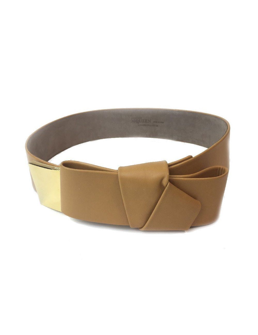 Ceinture T 75  ALEXENDER Mc QUEEN cuir beige moyen