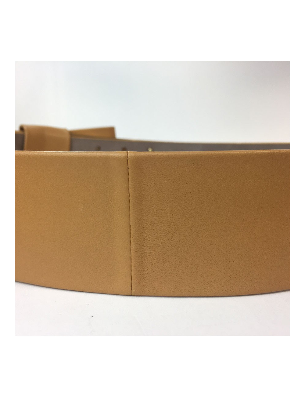 Ceinture T 75  ALEXENDER Mc QUEEN cuir beige moyen