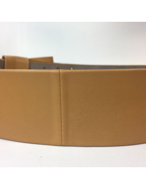 Ceinture T 75  ALEXENDER Mc QUEEN cuir beige moyen