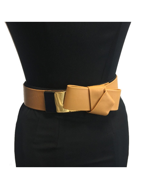 Ceinture T 75  ALEXENDER Mc QUEEN cuir beige moyen