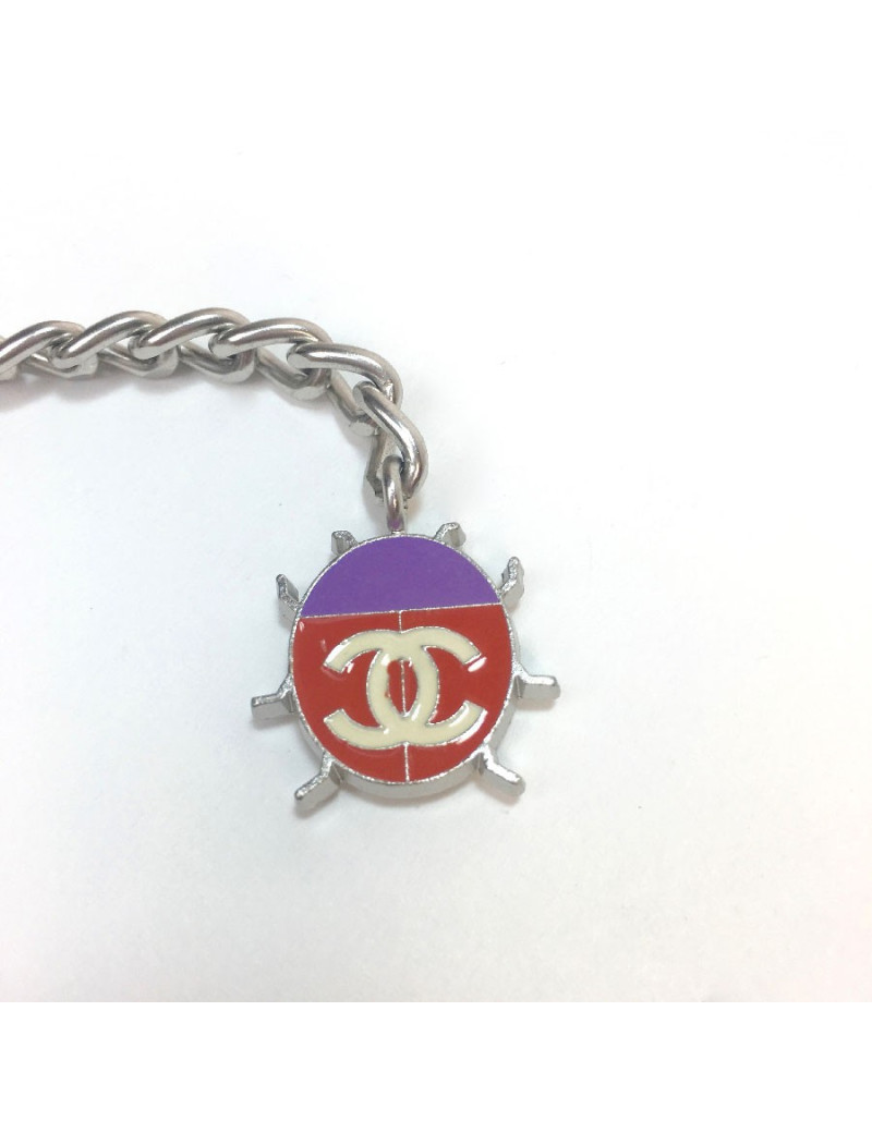 Ceinture CHANEL argentée avec charms