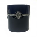 CHANEL blue and black cuff bracelet 