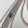DIOR multi-row silver metal necklace