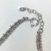 DIOR multi-row silver metal necklace