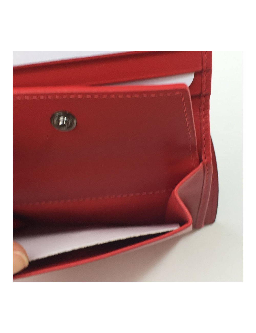 Portefeuille CHRISTIAN LOUBOUTIN en cuir rouge motif léopard