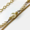 Collier YVES SAINT LAURENT vintage multi rangs de chaines dorées et perles