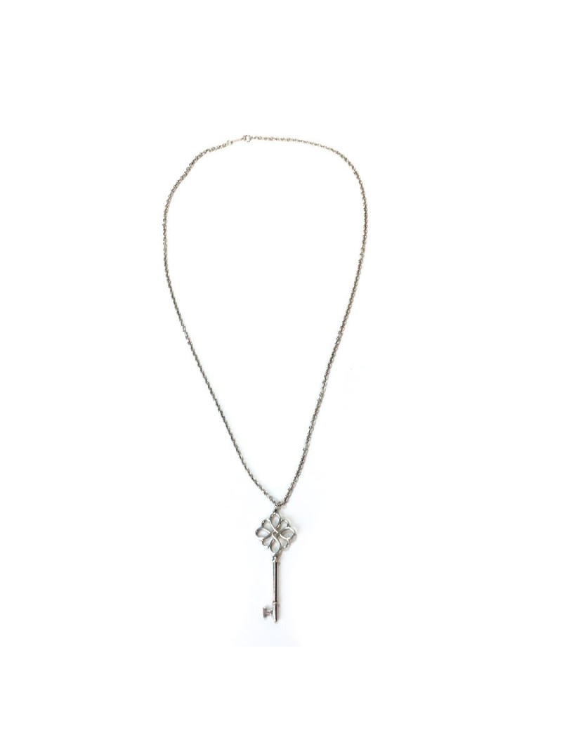 Collier TIFFANY & Co chaîne argent et Clef ajourée