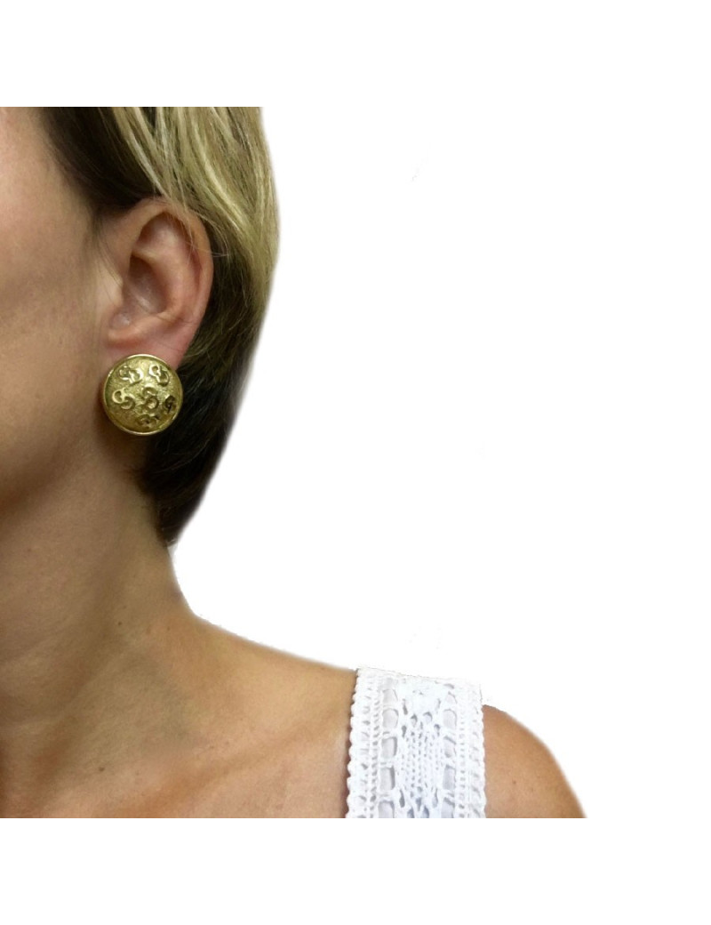Boucles d'oreille clips CHRISTIAN DIOR vintage dorés