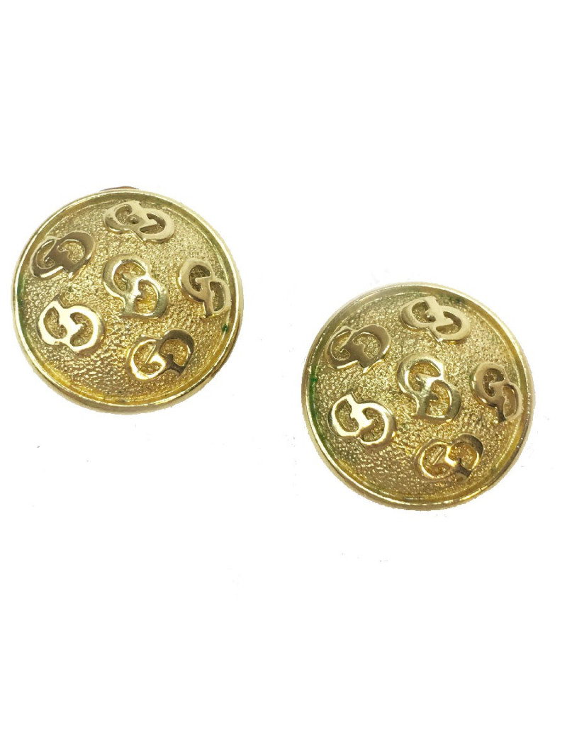 Boucles d'oreille clips CHRISTIAN DIOR vintage dorés