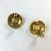 Boucles d'oreille clips CHANEL Vintage dorées et strass