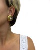 Boucles d'oreille clips CHANEL Vintage dorées et strass