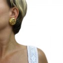 Boucles d'oreille clips CHANEL Vintage dorées