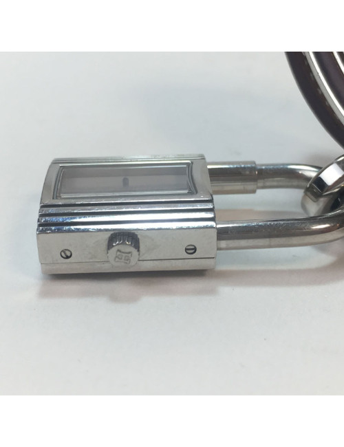 HERMES  kelly wtach with bracelet in calfskin barenia leather