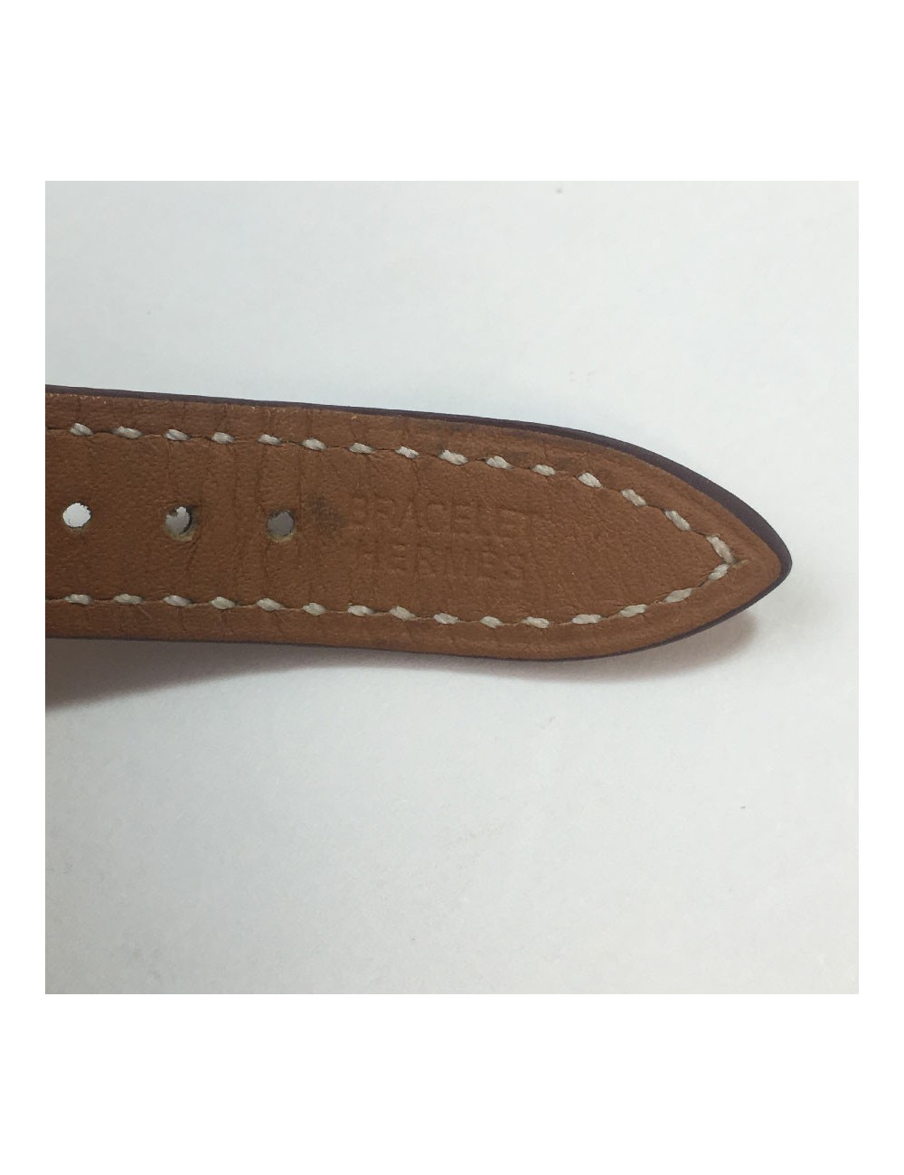 HERMES  kelly wtach with bracelet in calfskin barenia leather