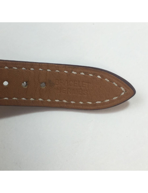 Montre Kelly HERMES bracelet double tour en veau barénia