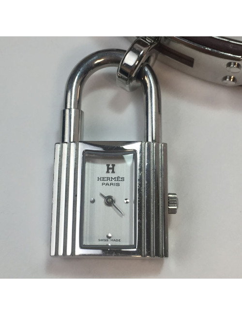 Montre Kelly HERMES bracelet double tour en veau barénia