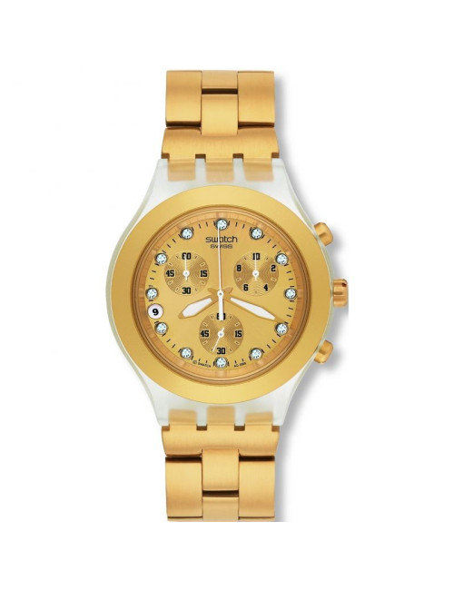Unisex Swatch Full-Blooded Gold Chronograph 