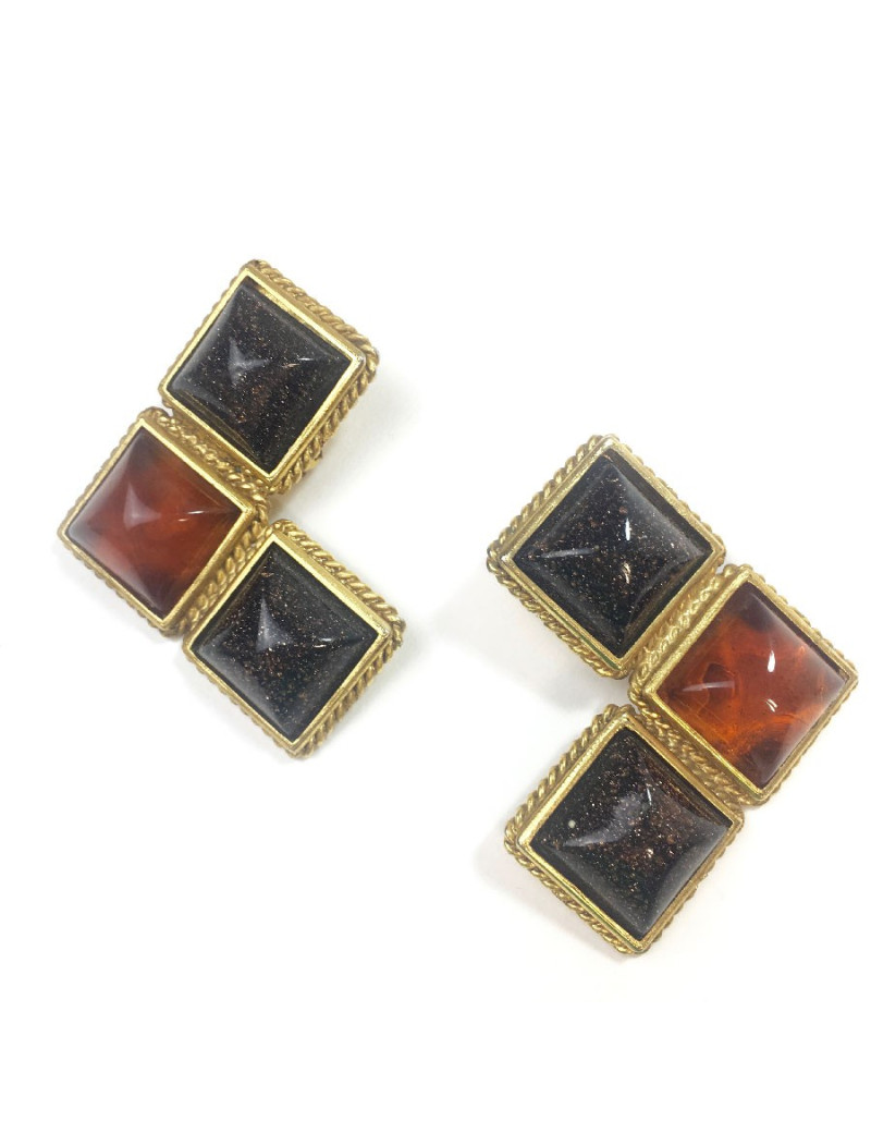 Boucles d'oreilles clips ISABEL CANOVAS vintage 