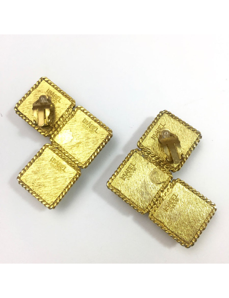 Boucles d'oreilles clips ISABEL CANOVAS vintage 