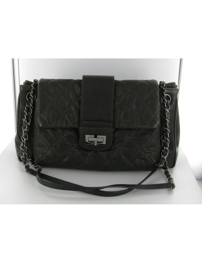 Large brown leather CHANEL bag