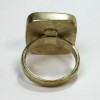 CHANEL ring size 51 in matte gilt metal and coral resin