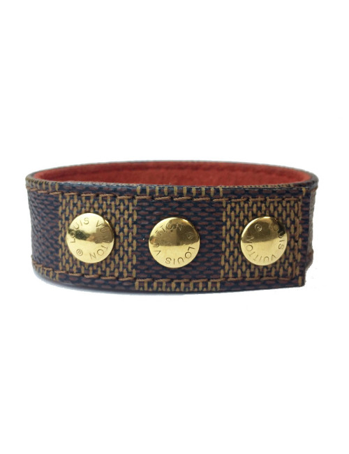 Bracelet LOUIS VUITTON damier "17-18 New Bond Street 24/02/98"