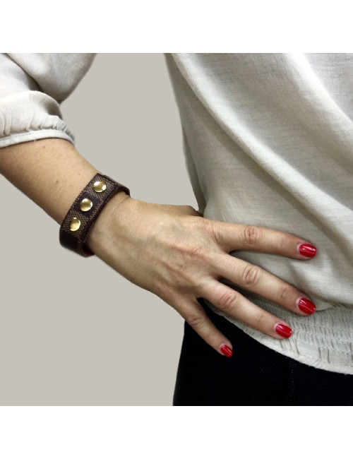 Bracelet LOUIS VUITTON damier "17-18 New Bond Street 24/02/98"