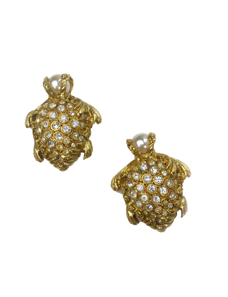 Boucles d'oreille clips Tortues YSL SAINT LAURENT