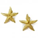 Boucles d'oreille clips CHRISTIAN DIOR étoile en métal doré
