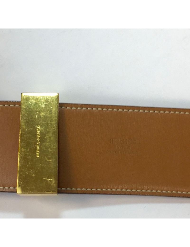  HERMES CDC vintage belt in courchevelt leather size 70