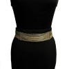 CHANEL vintage multi-chains belt in pale gold metal