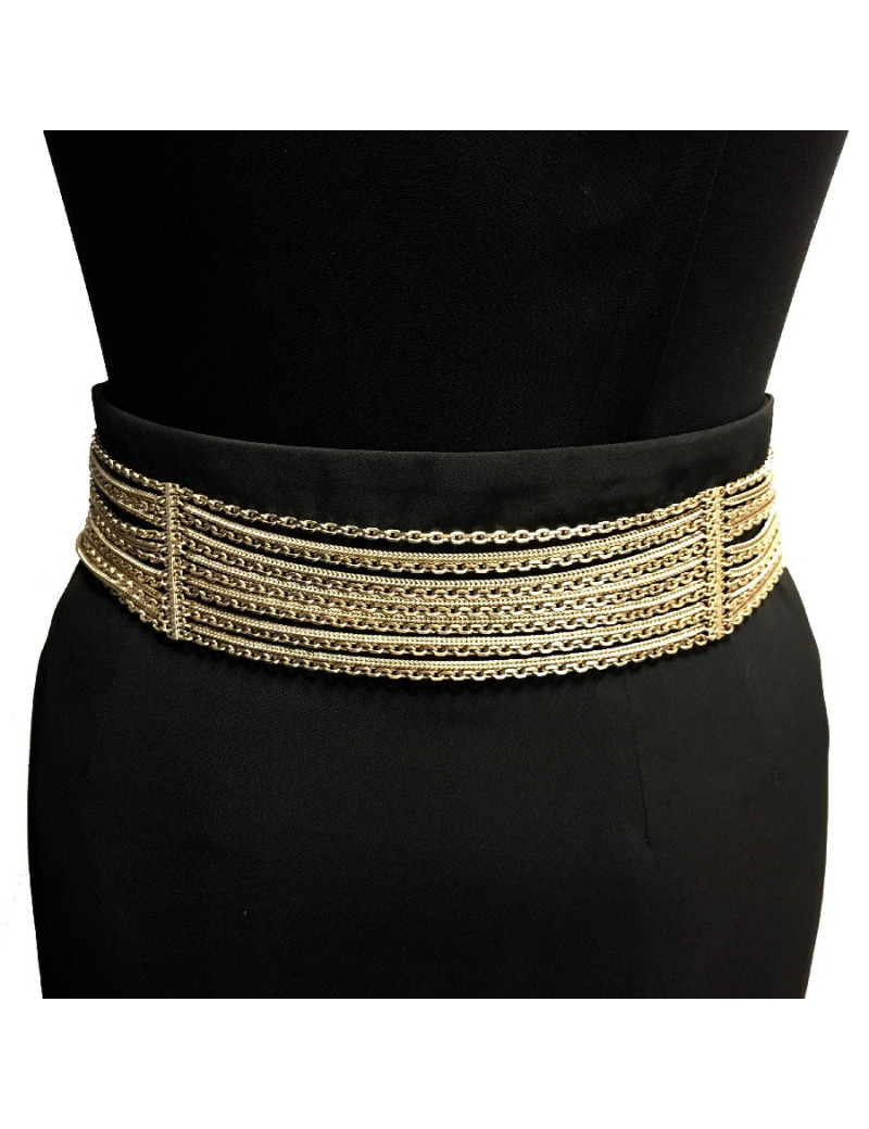 Ceinture CHANEL multichaînes dorées Vintage